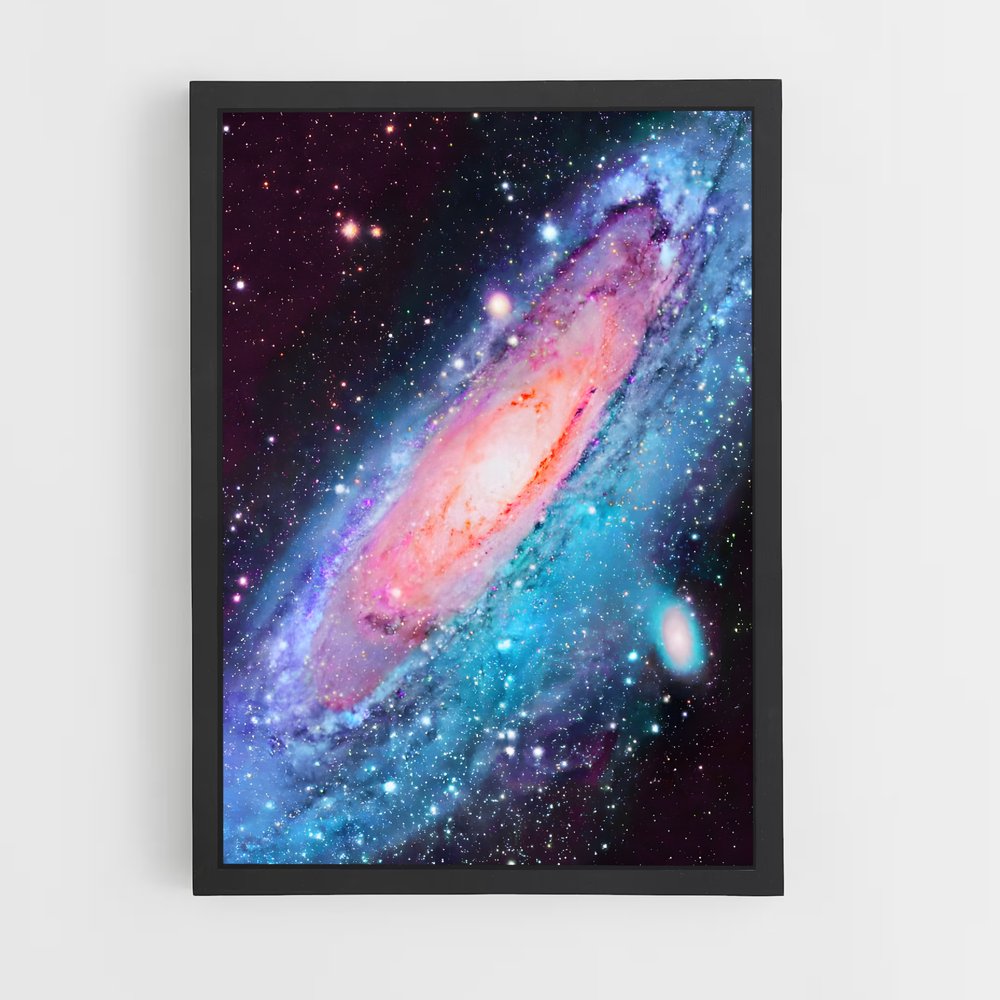 Poster époustouflant de la galaxie d'Andromède (vue 2)